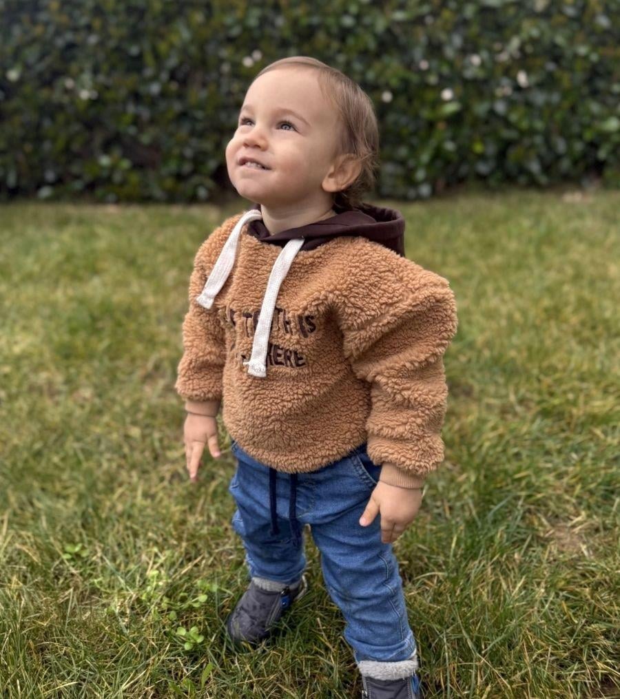 Peluş Kapüşonlu Teddy Sweatshirt 