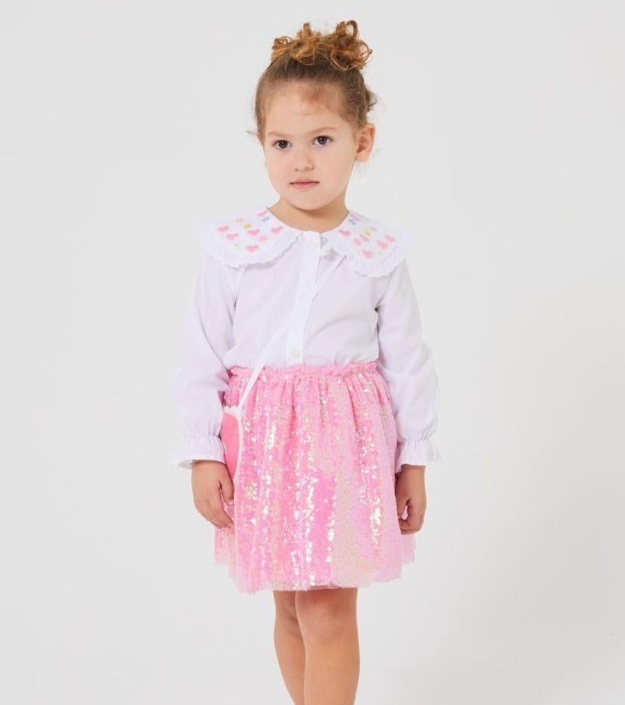 PEMBE PULLU ETEKLİ ÇANTALI TAKIM