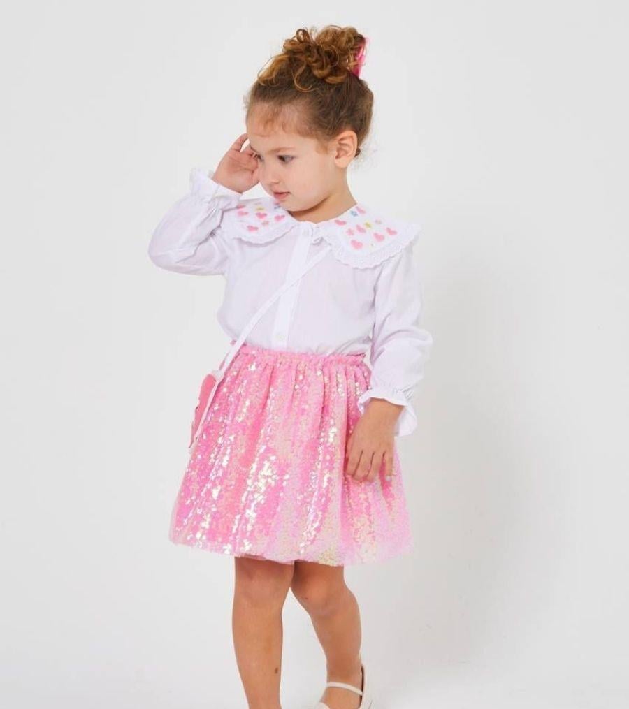 PEMBE PULLU ETEKLİ ÇANTALI TAKIM