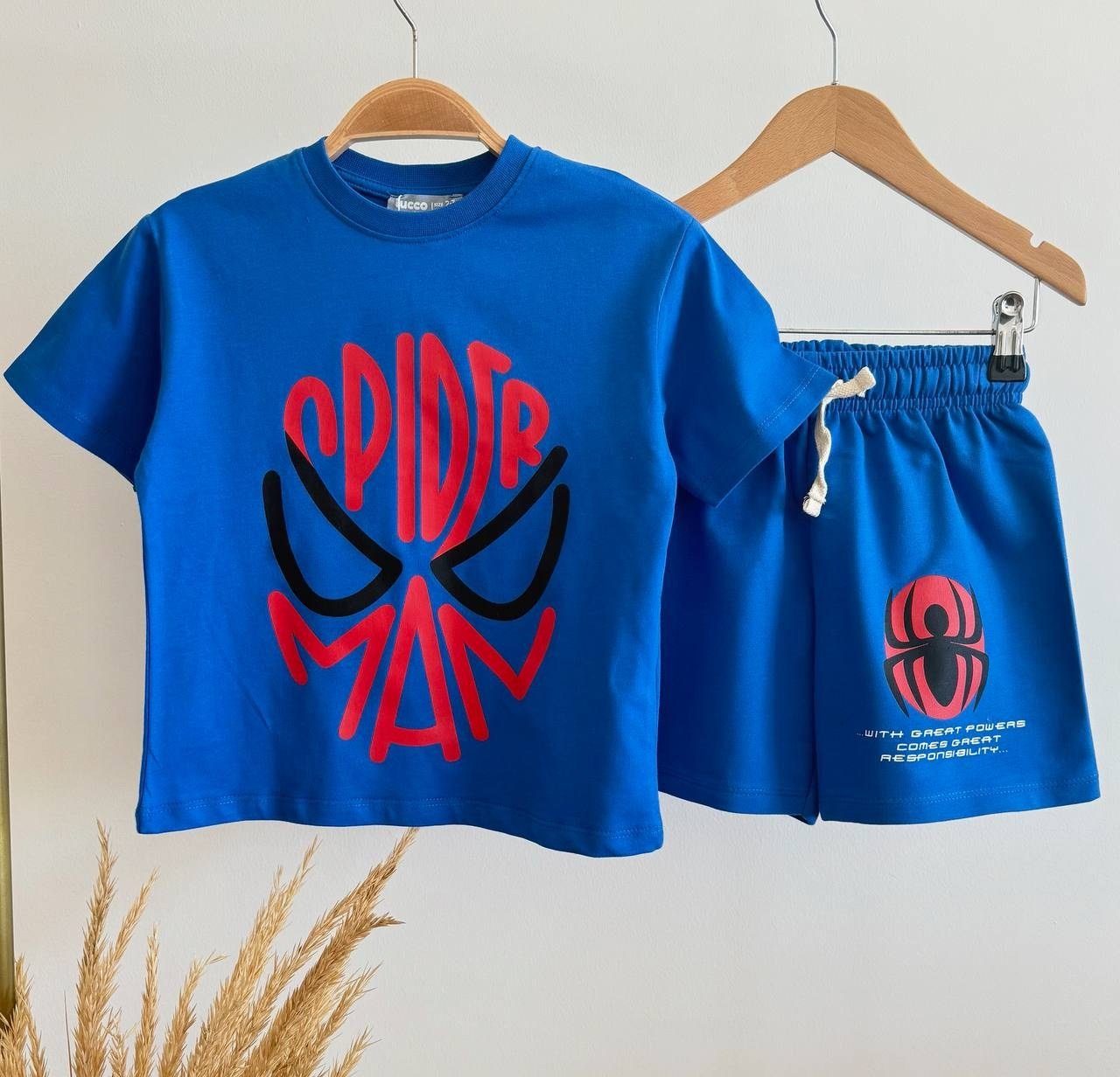 Spider Baskılı Takım Mavi 2-8 yaş