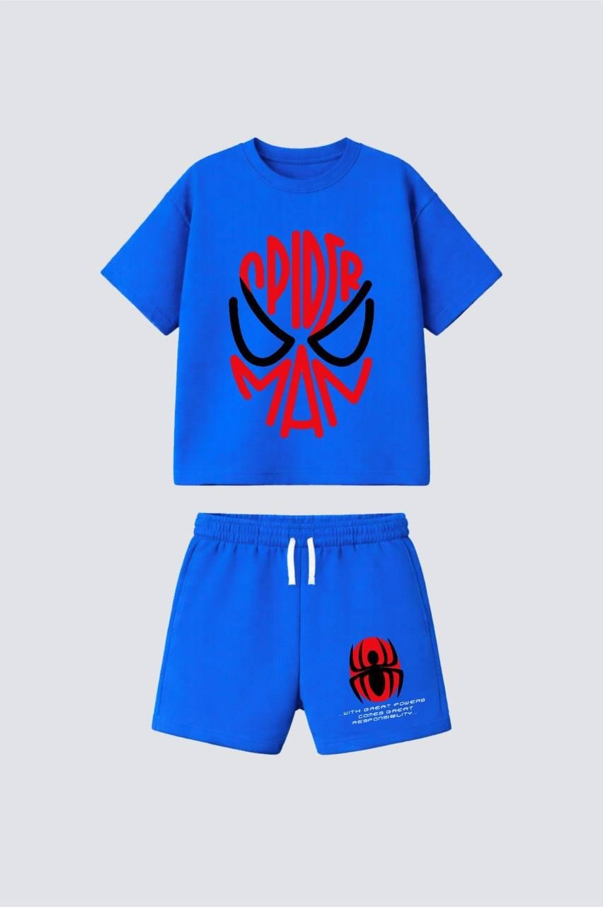 Spider Baskılı Takım Mavi 2-8 yaş