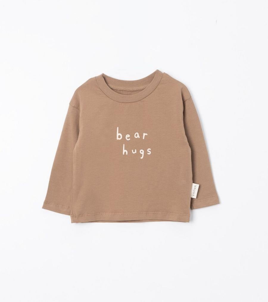 UZUN KOLLU BASIC SWEAT-BEAR HUGS-KAHVE