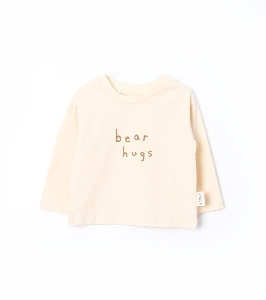 UZUN KOLLU BASIC SWEAT-BEAR HUGS-KREM