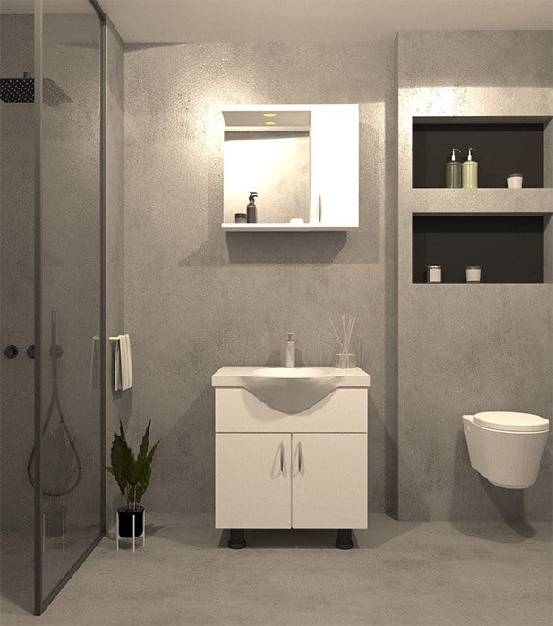 İDEAL BANYO DOLABI 65 BEYAZ