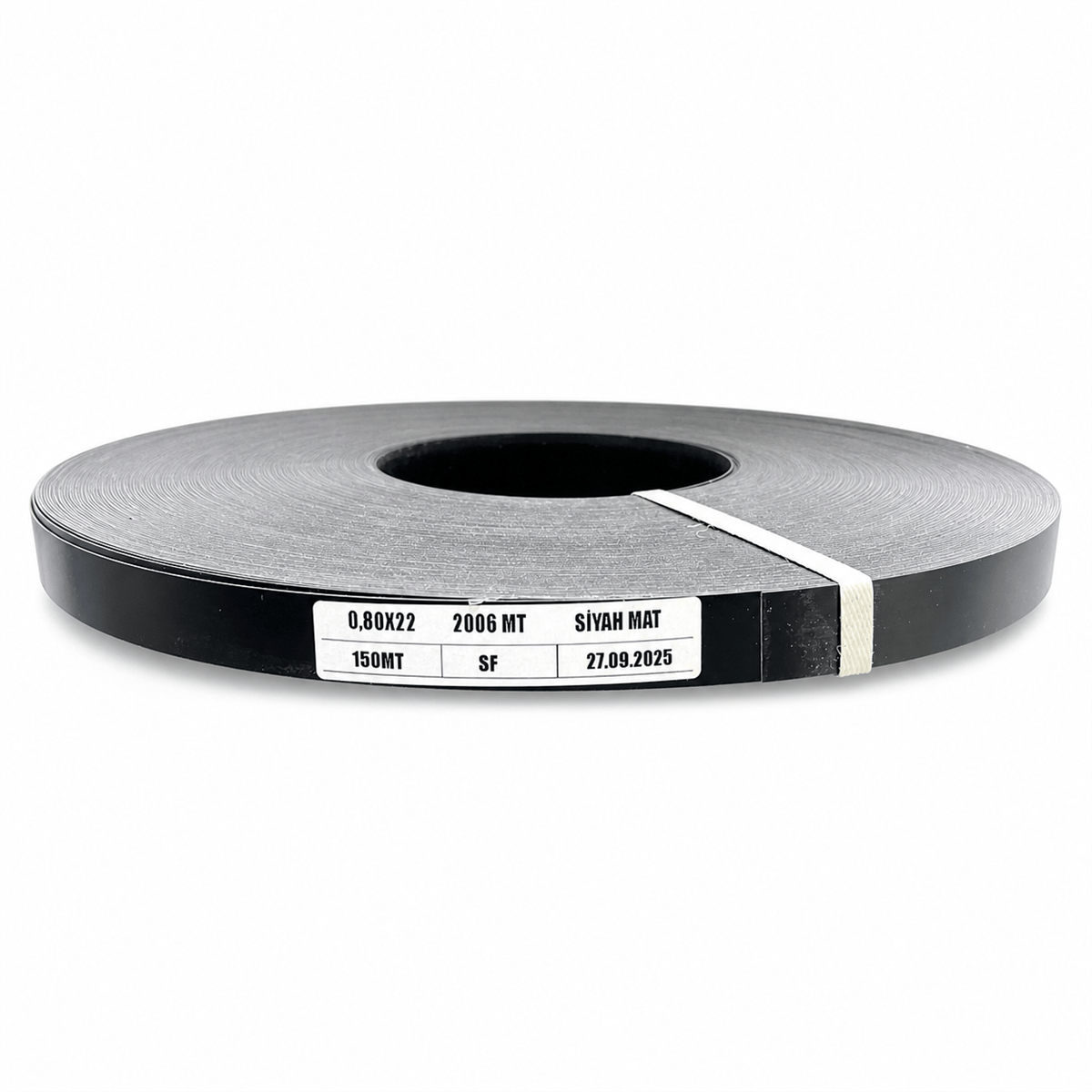 KENAR BANDI PVC 0,8MM 22MM SİYAH MAT