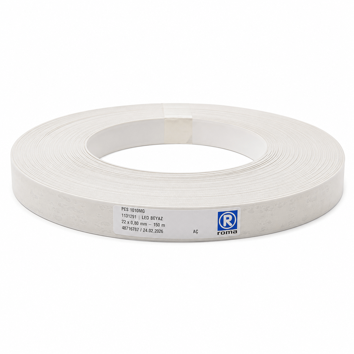 ROMA 0.80 BEYAZ PARLAK PVC 150 MT
