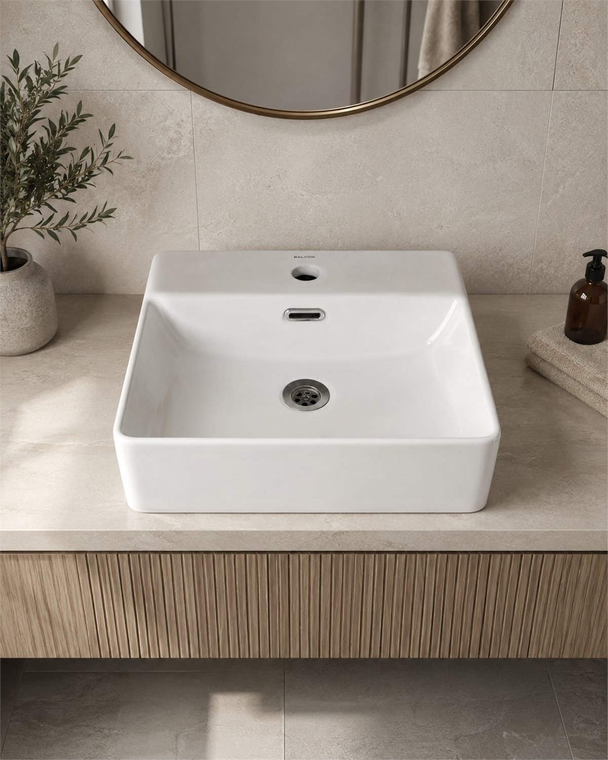 S5002 SERAMİK LAVABO 410 X 410 X130 BEYAZ