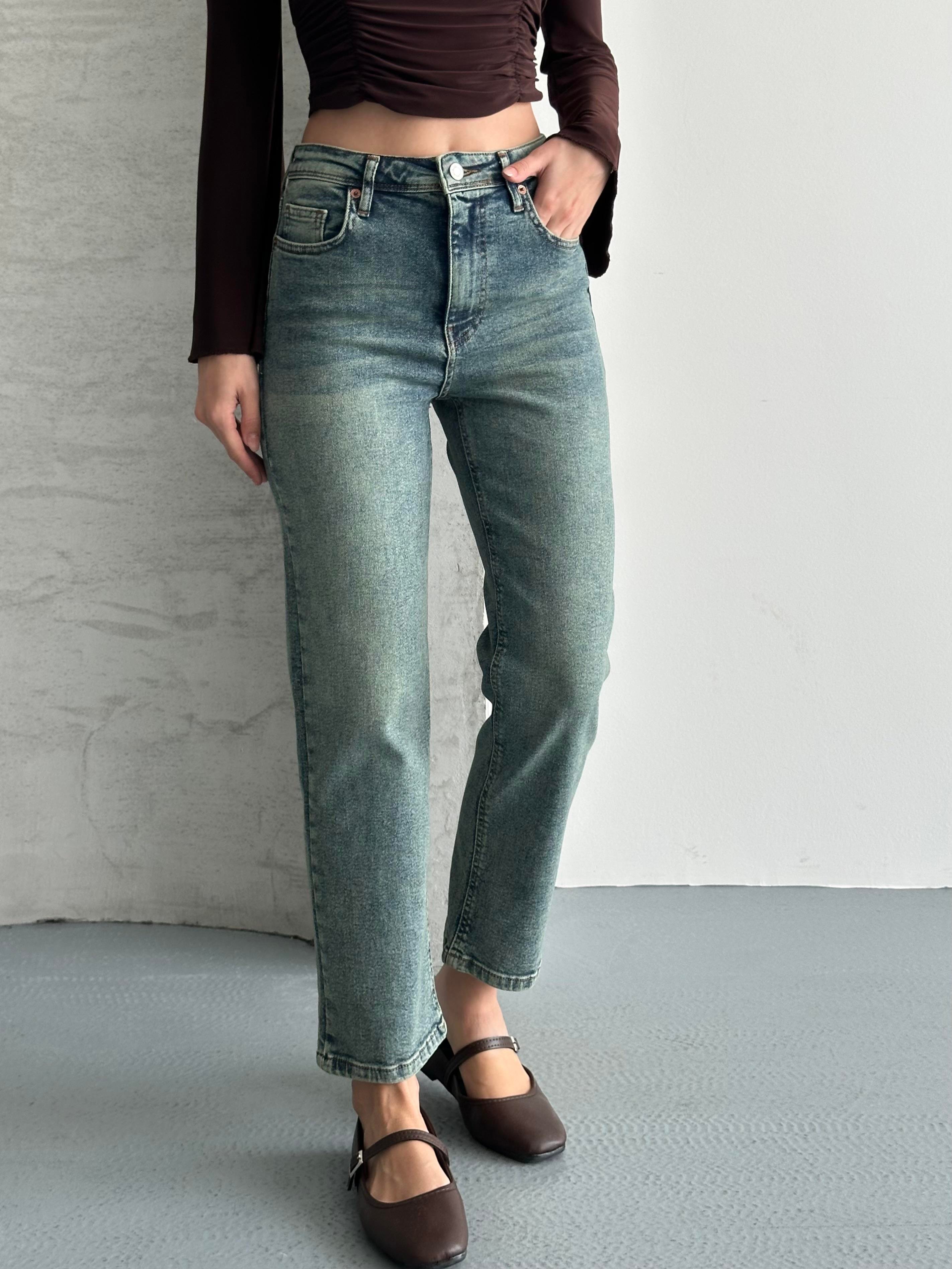 601® Original Kadın Jean Pantolon Yeşil Tintli