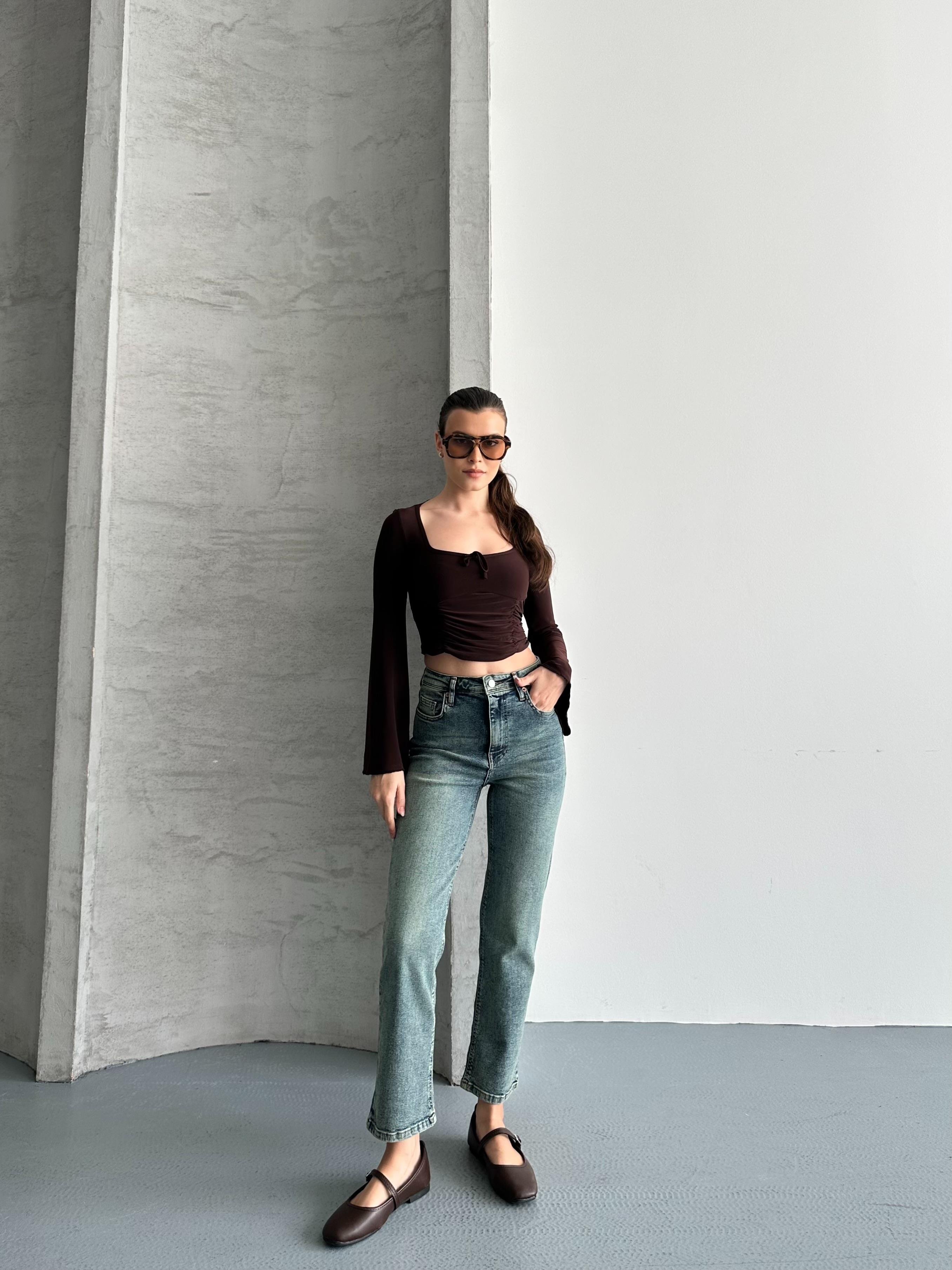 601® Original Kadın Jean Pantolon Yeşil Tintli