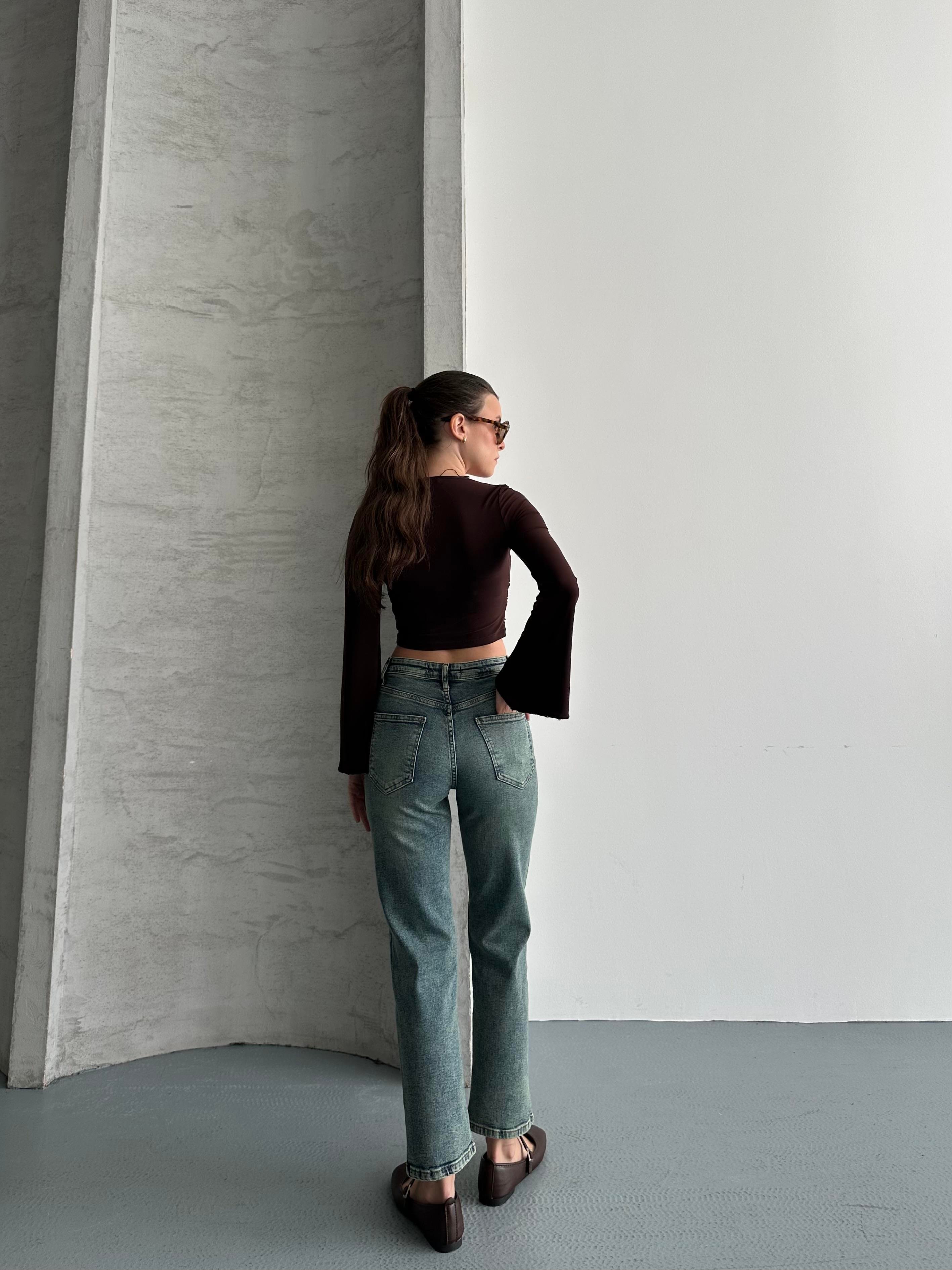601® Original Kadın Jean Pantolon Yeşil Tintli
