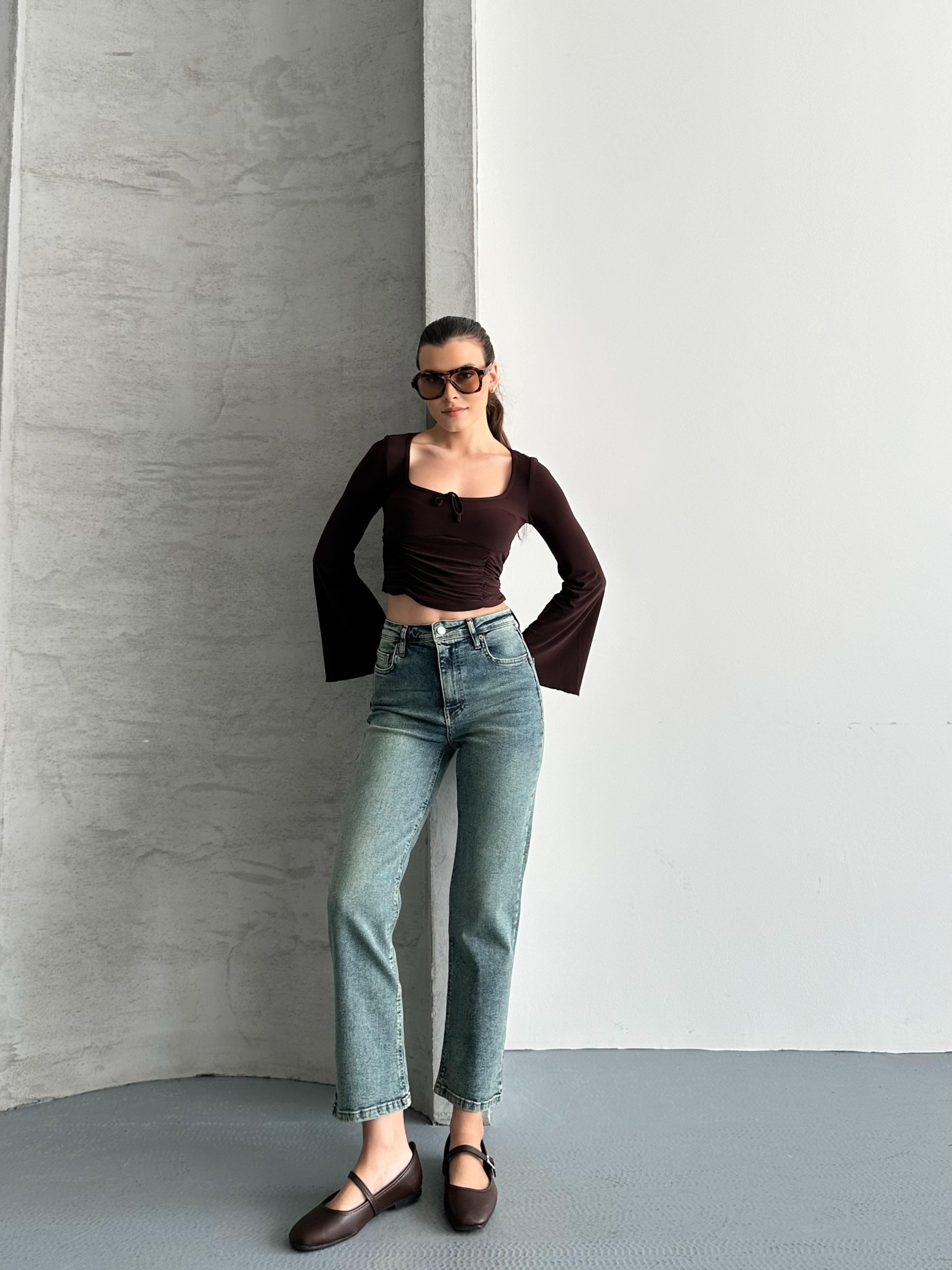 601® Original Kadın Jean Pantolon Yeşil Tintli