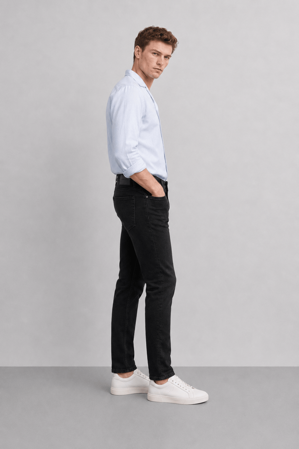 Erkek Regular Fit Boru Paça Esnek Likralı Denim Jeans Kot Pantolon ANDREAS7