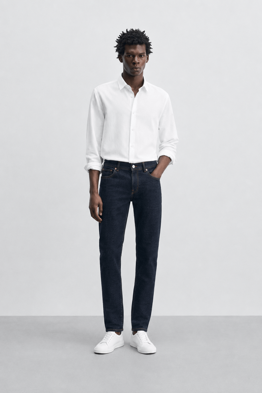 Erkek Regular Fit Boru Paça Esnek Likralı Denim Jeans Kot Pantolon ANDREAS2