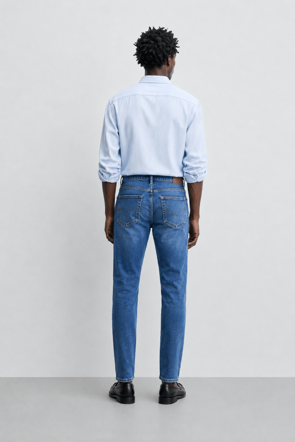 Erkek Regular Fit Boru Paça Esnek Likralı Denim Jeans Kot Pantolon ANDREAS