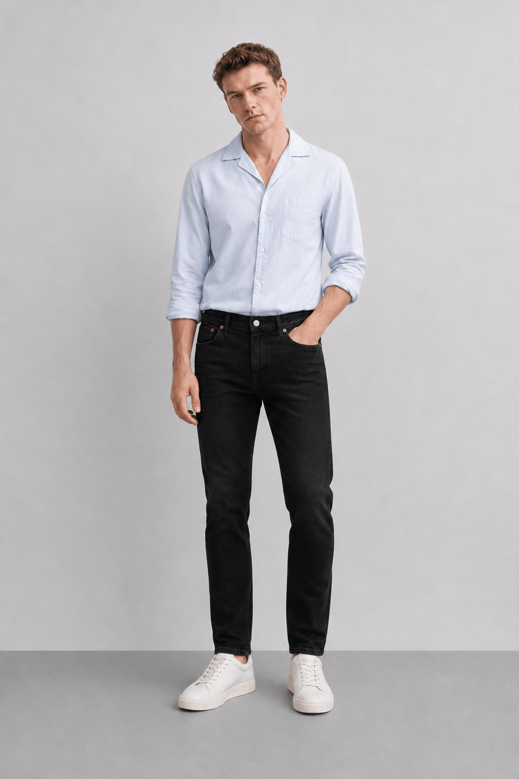 Erkek Regular Fit Boru Paça Esnek Likralı Denim Jeans Kot Pantolon ANDREAS7