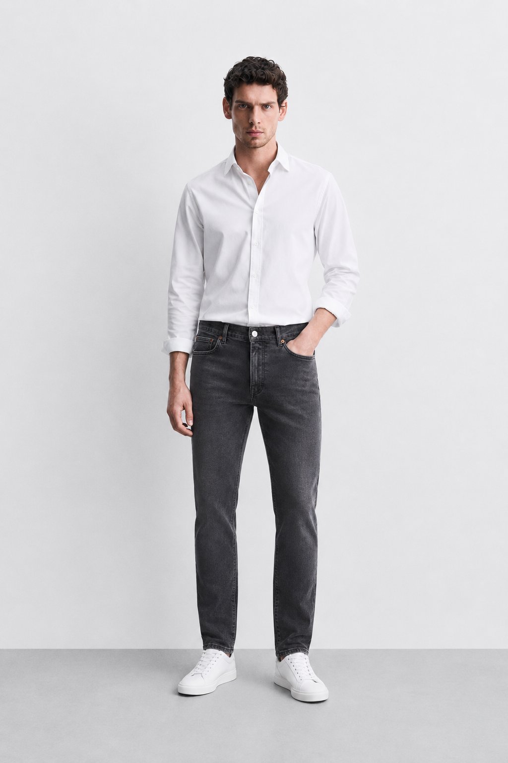 Erkek Regular Fit Boru Paça Esnek Likralı Denim Jeans Kot Pantolon ANDREAS4