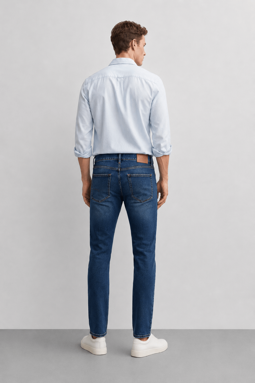 Erkek Regular Fit Boru Paça Esnek Likralı Denim Jeans Kot Pantolon ANDREAS6