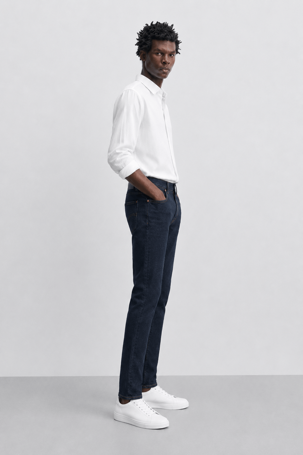 Erkek Regular Fit Boru Paça Esnek Likralı Denim Jeans Kot Pantolon ANDREAS2