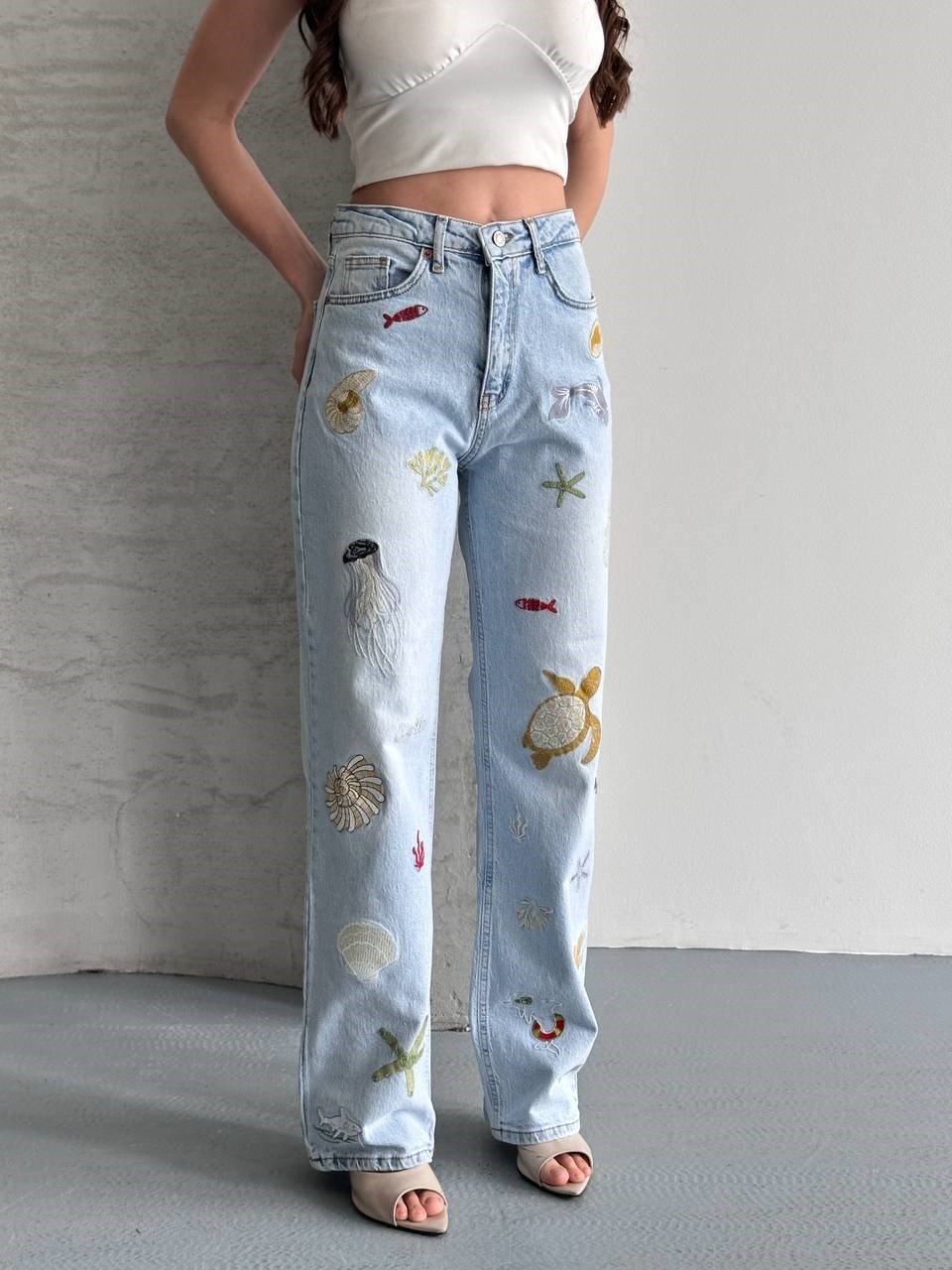 Nakış Detaylı Premium Jean