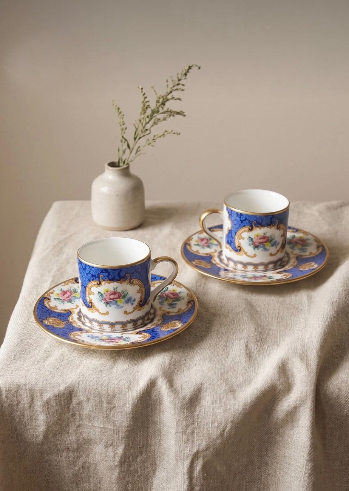 2'li Porselen Fincan Takımı - Royale Blue 