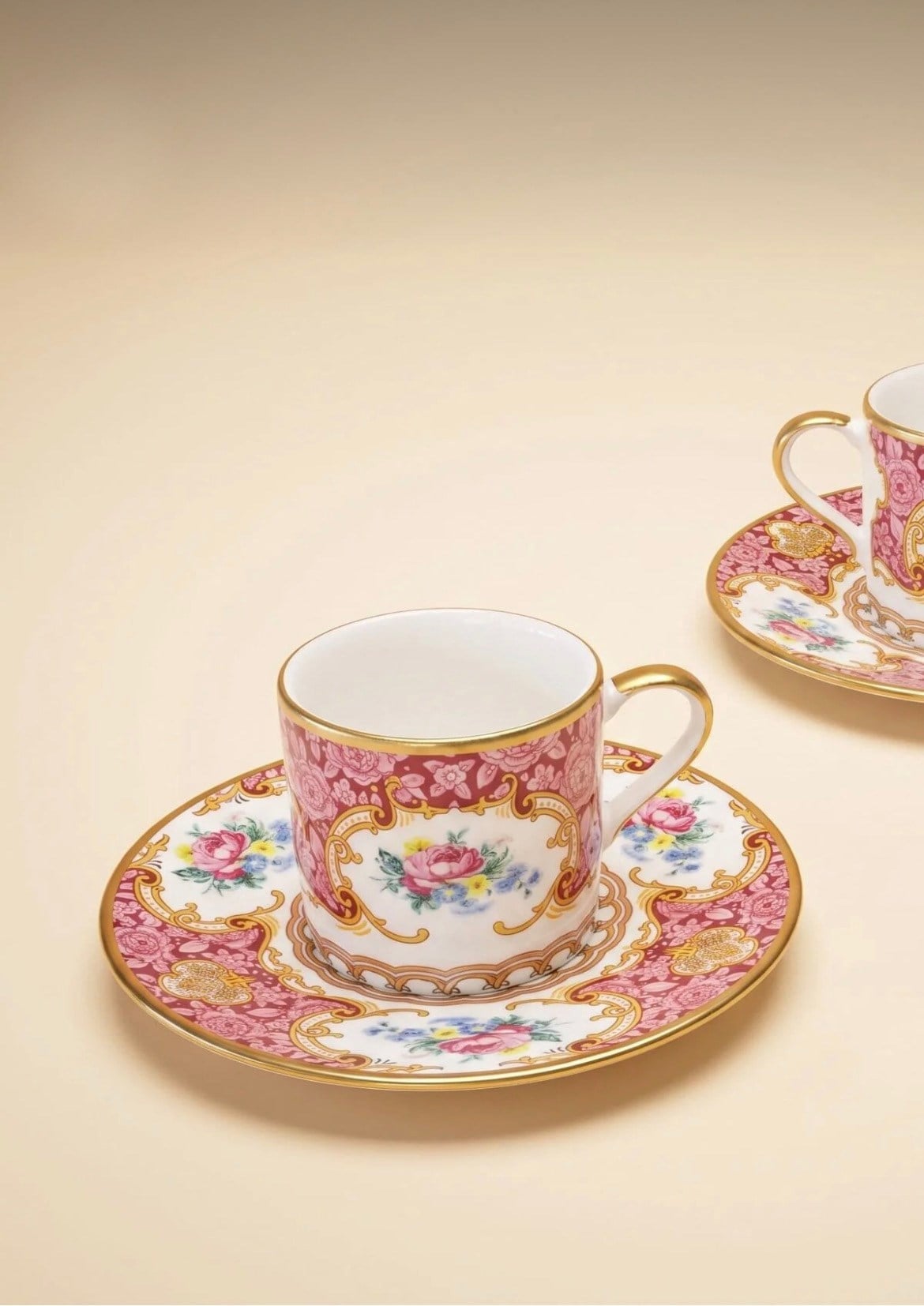 2'li Porselen Fincan Takımı - Royale Pudra