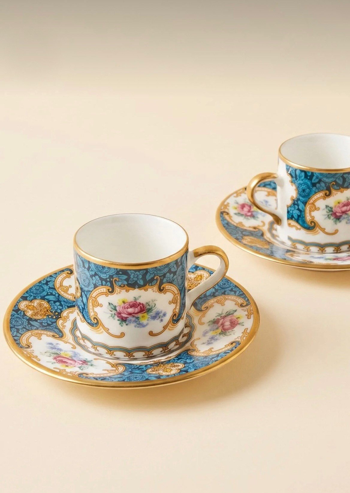 2'li Porselen Fincan Takımı - Royale Turkuaz 