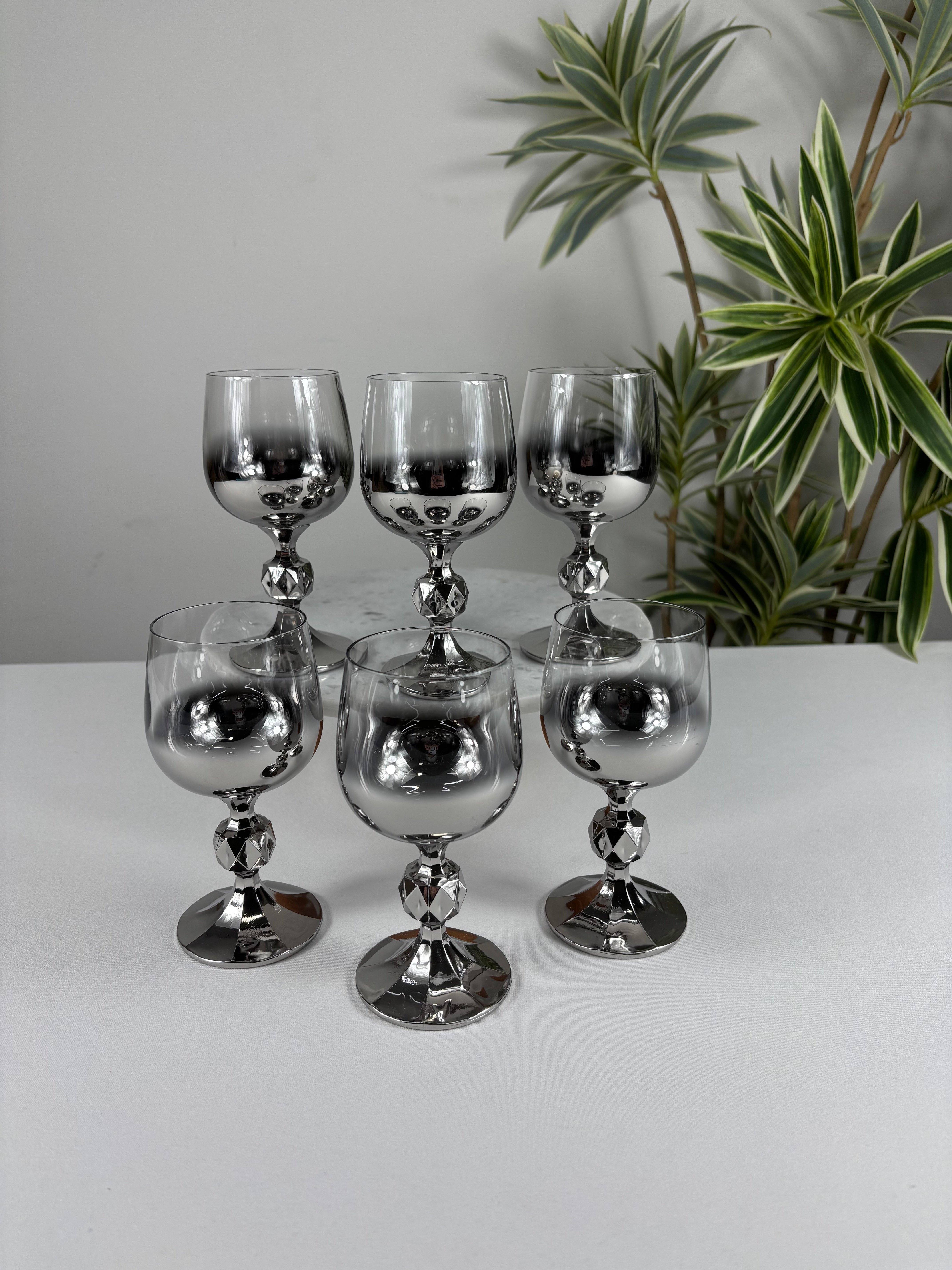 6'LI TİTANYUM GÜMÜŞ KAHVE  YANI BARDAĞI 150ML