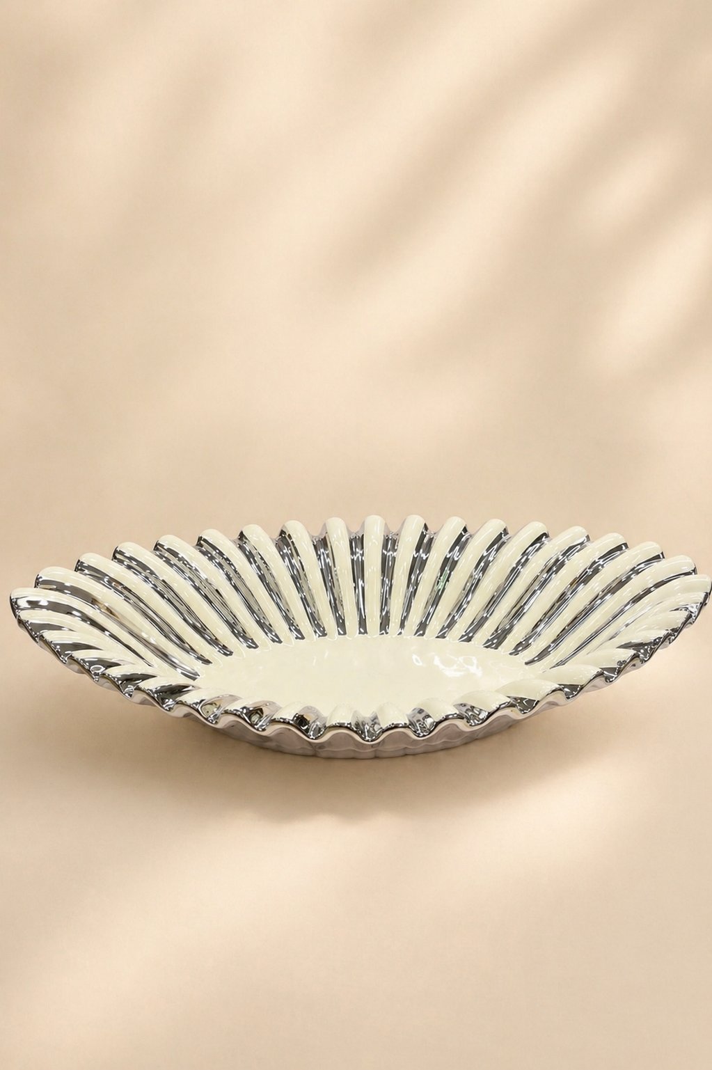Acar Alba Kayık Sunum Tabağı Silver 21x41 cm