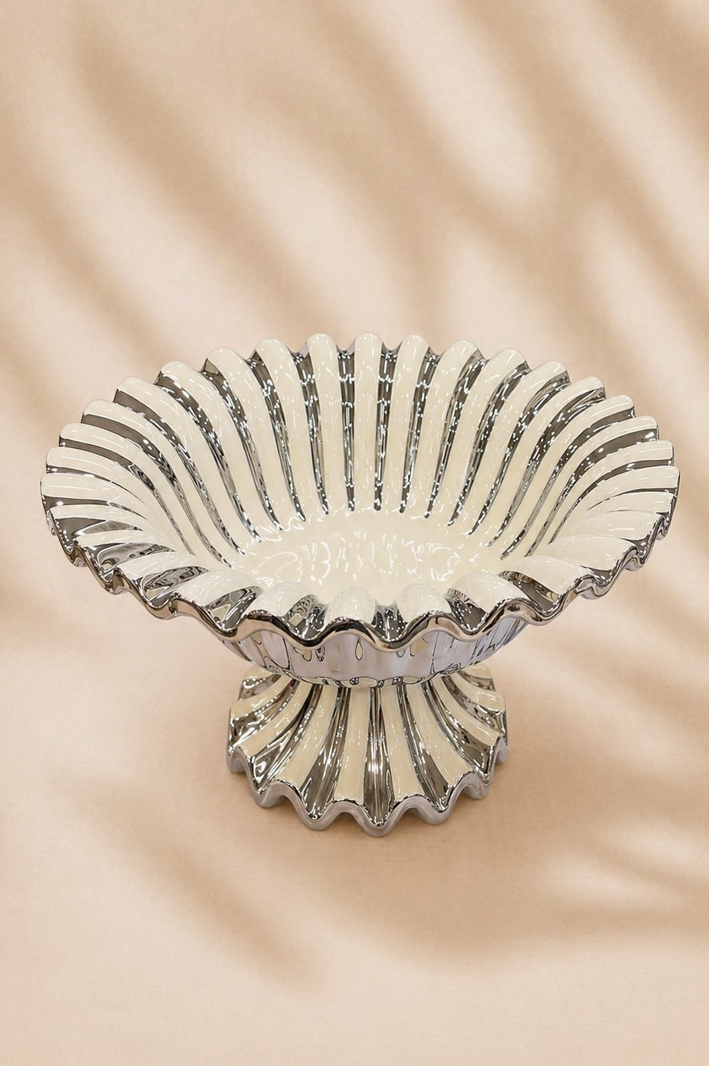 Acar Alba Meyve Sunum Tabağı Silver 28 cm 