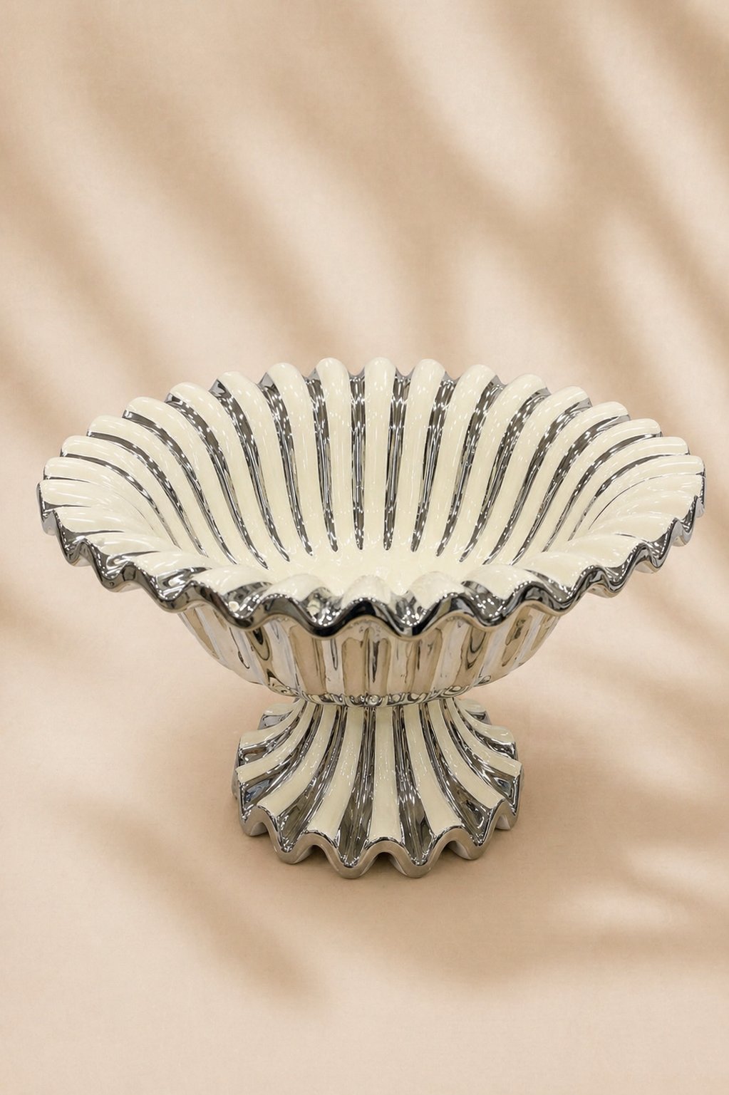 Acar Alba Meyve Sunum Tabağı Silver 28 cm 