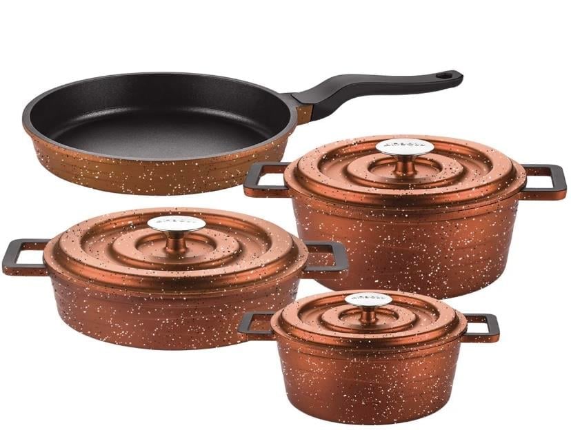 AMBOSS COPPER 7 PARÇA DÖKÜM TENCERE SETİ