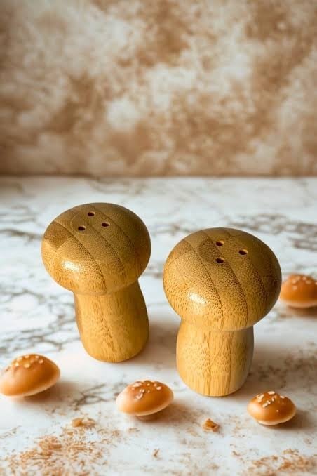 BAMBU 2'Lİ MANTAR TUZLUK