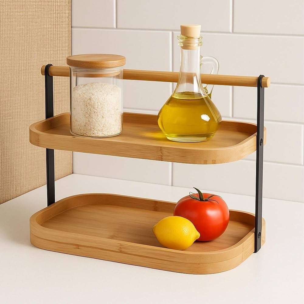 BAMBU İKİ KATLI RAF