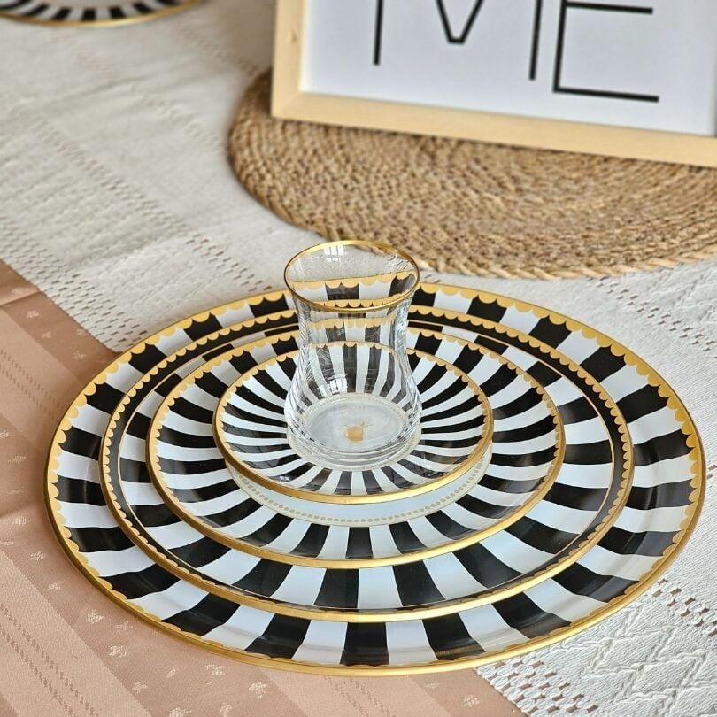 BLACK 34 PARÇA ÇAY SETİ