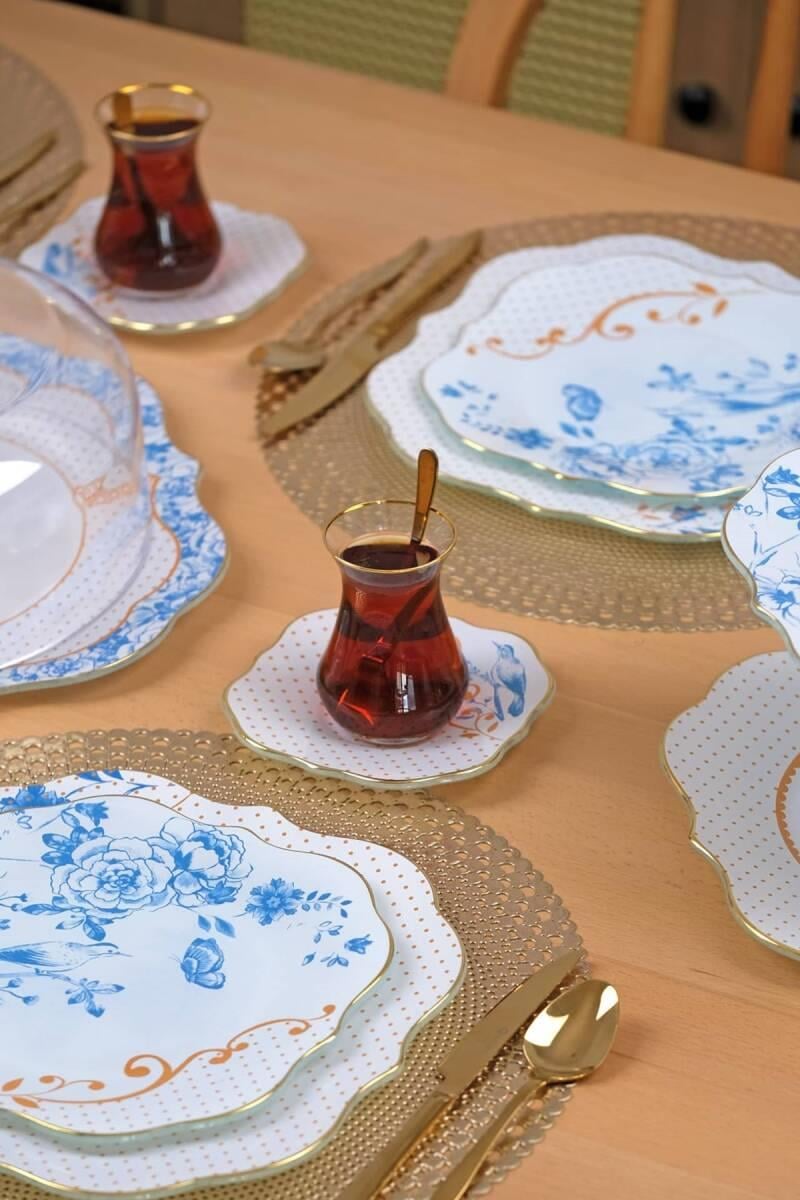 BLUE GOLD 12 PARÇA ÇAY SETİ