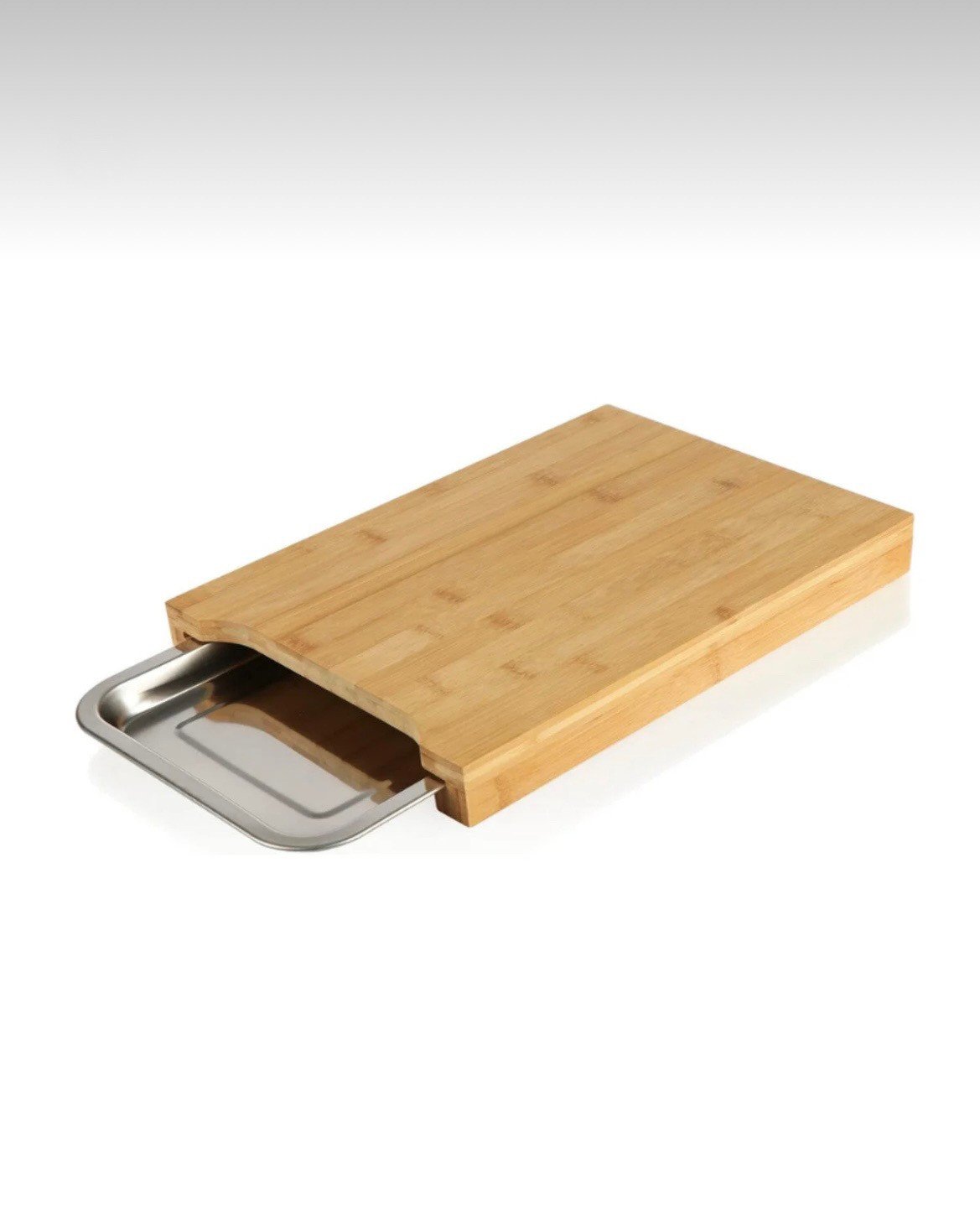ÇELİK TEPSİLİ BAMBU KESİM PANOSU 24x34x3.5 cm