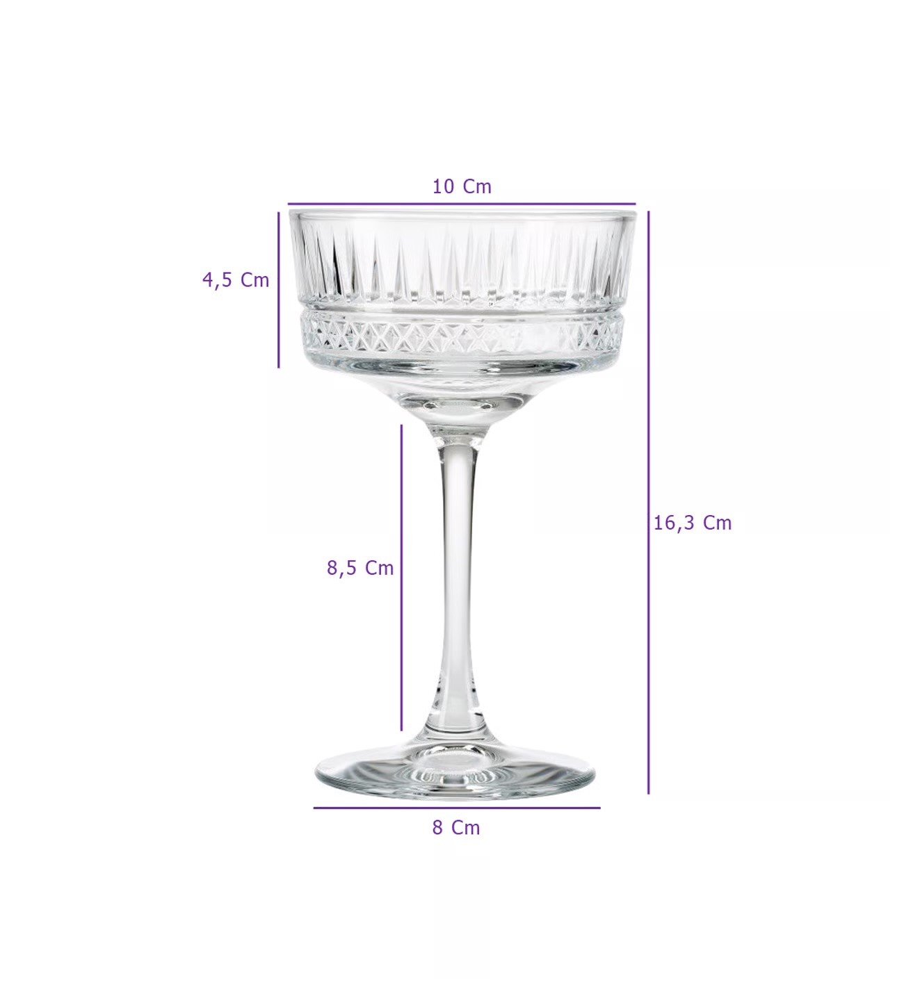 DELİ GLASS 4'LÜ AYAKLI KASE 250 ML