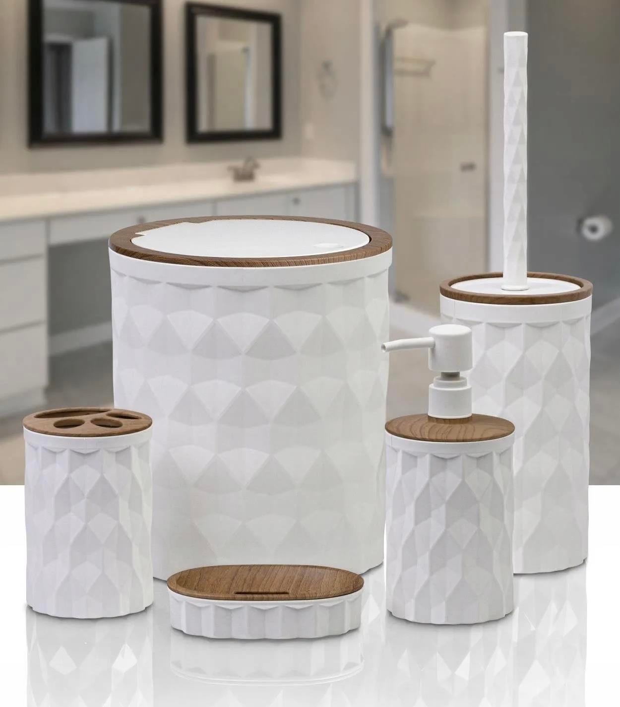 DİAMOND BEYAZ 5Lİ BANYO SETİ