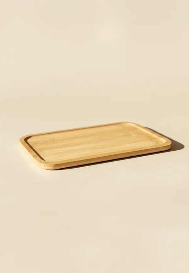 DİKDÖRTGEN BAMBU YAĞDANLIK ALTI 23x12 cm