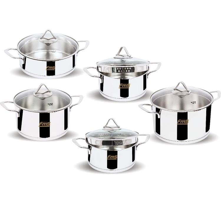 FMS 10 PARÇA SÜZGEÇLİ TENCERE SETİ