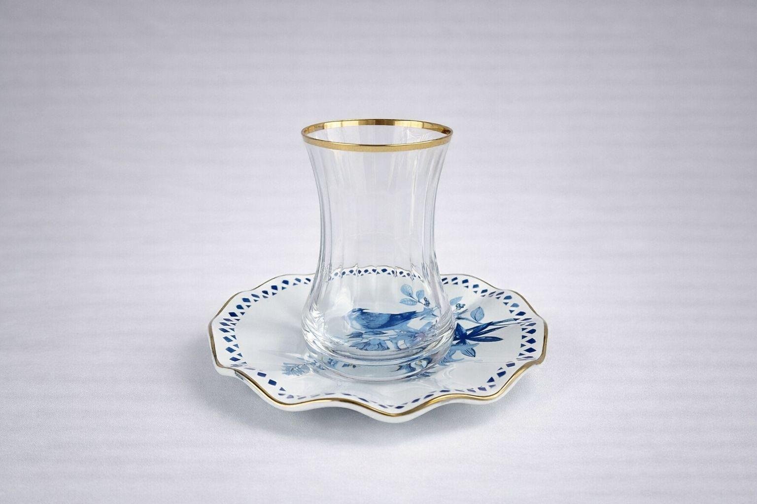 GLASS BLUEBİRD SURF ÇAY SETİ