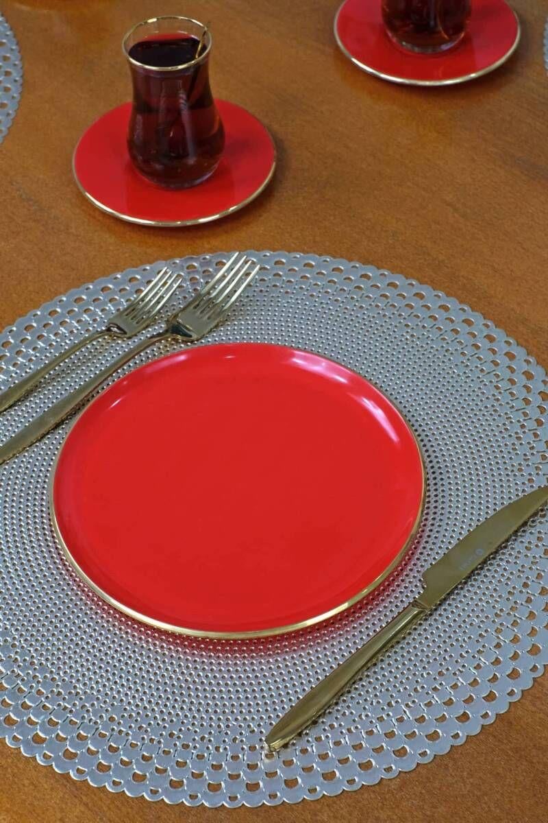 GLORE 18 PARÇA PASTA SETİ SOLİD KIRMIZI