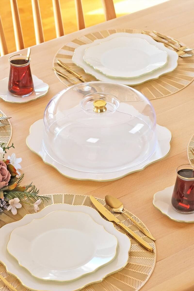 GLORE SOLİD KREM LOTUS ALTIN 34 PARÇA ÇAY VAKTİ 