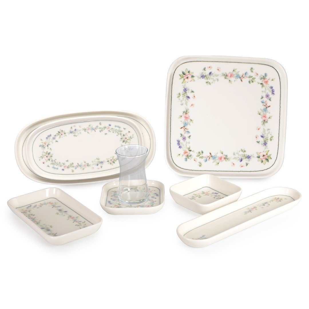 Ipek Garden 29Parça Kare Kahvaltı Takımı