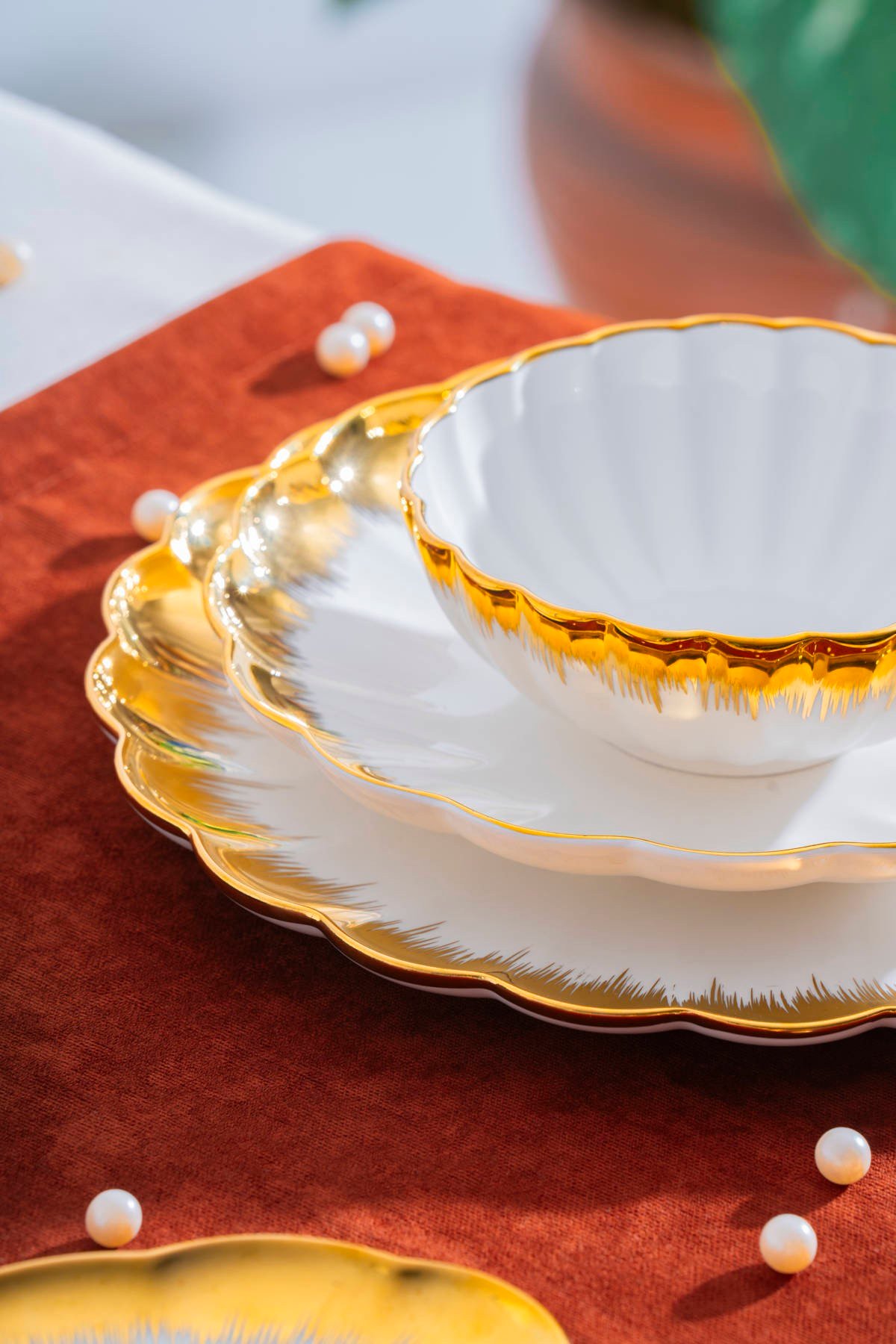 Marlene Gold 6 Kişilik 29 Parça Porselen Yemek Takımı
