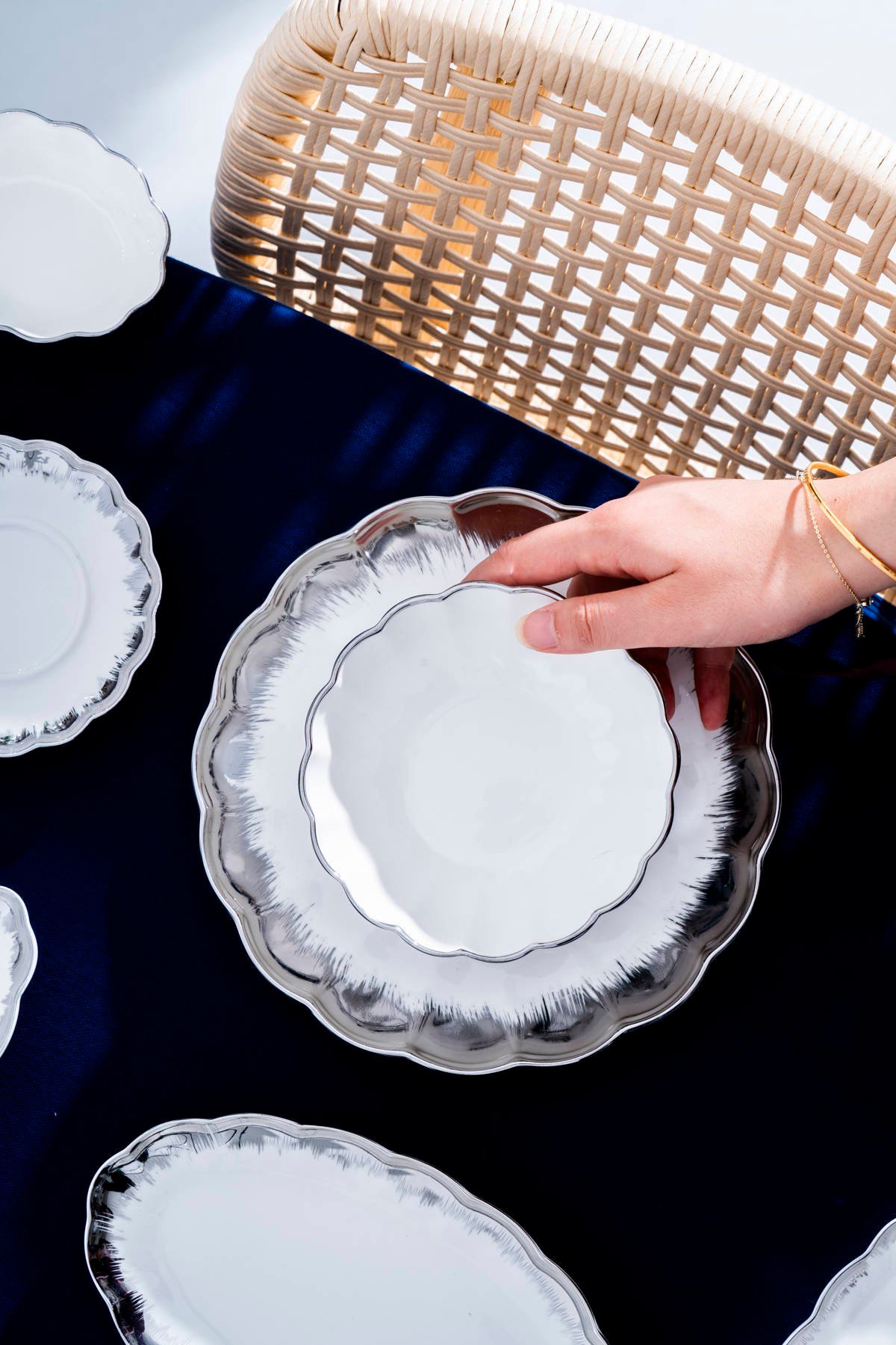 Marlene Silver 6 Kişilik 37 Parça Kahvaltı ve İkram Seti