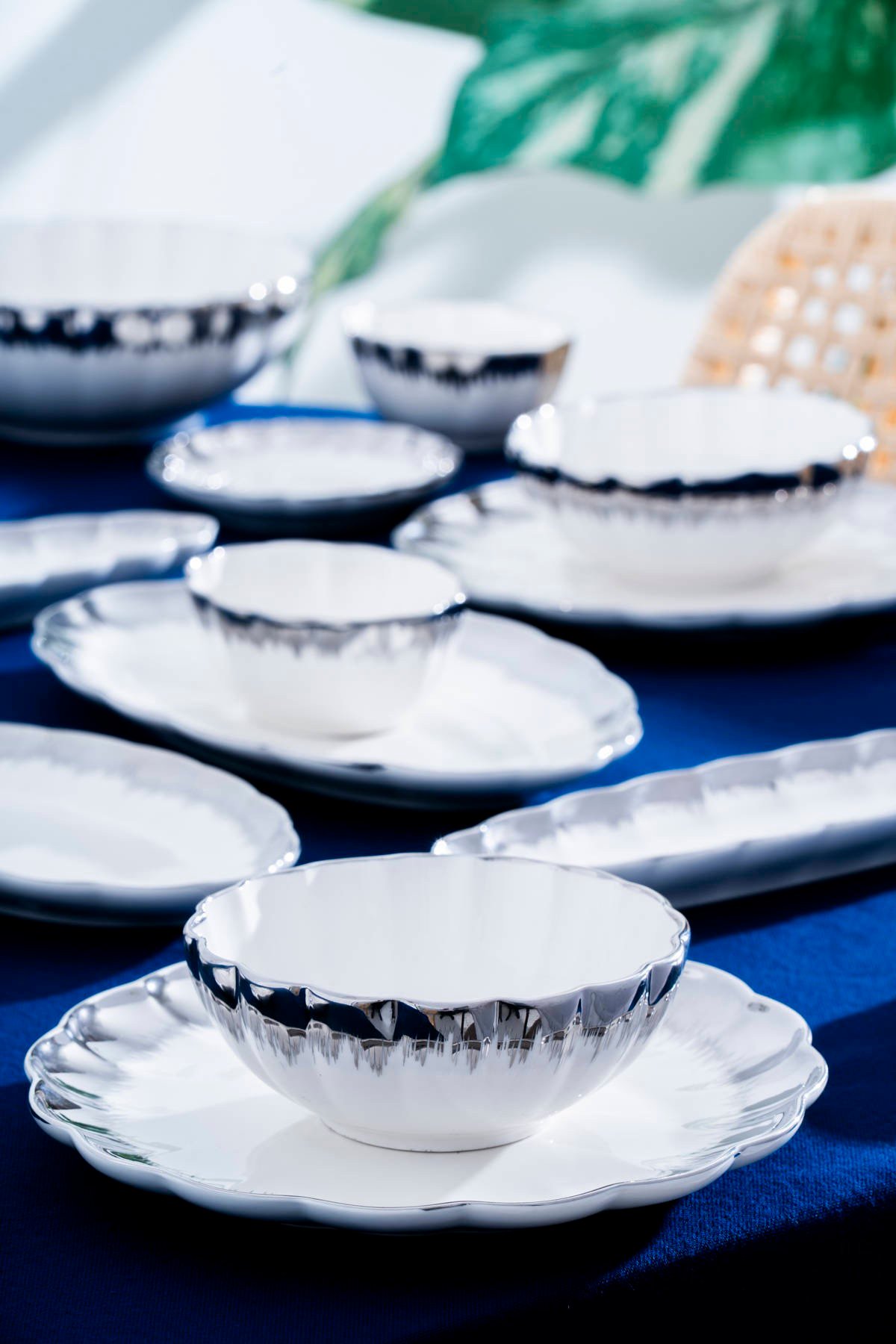 Marlene Silver 6 Kişilik 37 Parça Kahvaltı ve İkram Seti