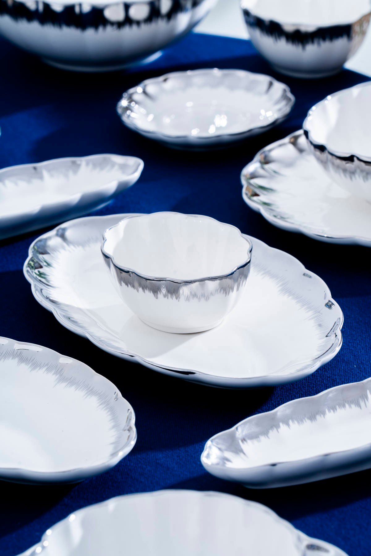 Marlene Silver 6 Kişilik 37 Parça Kahvaltı ve İkram Seti