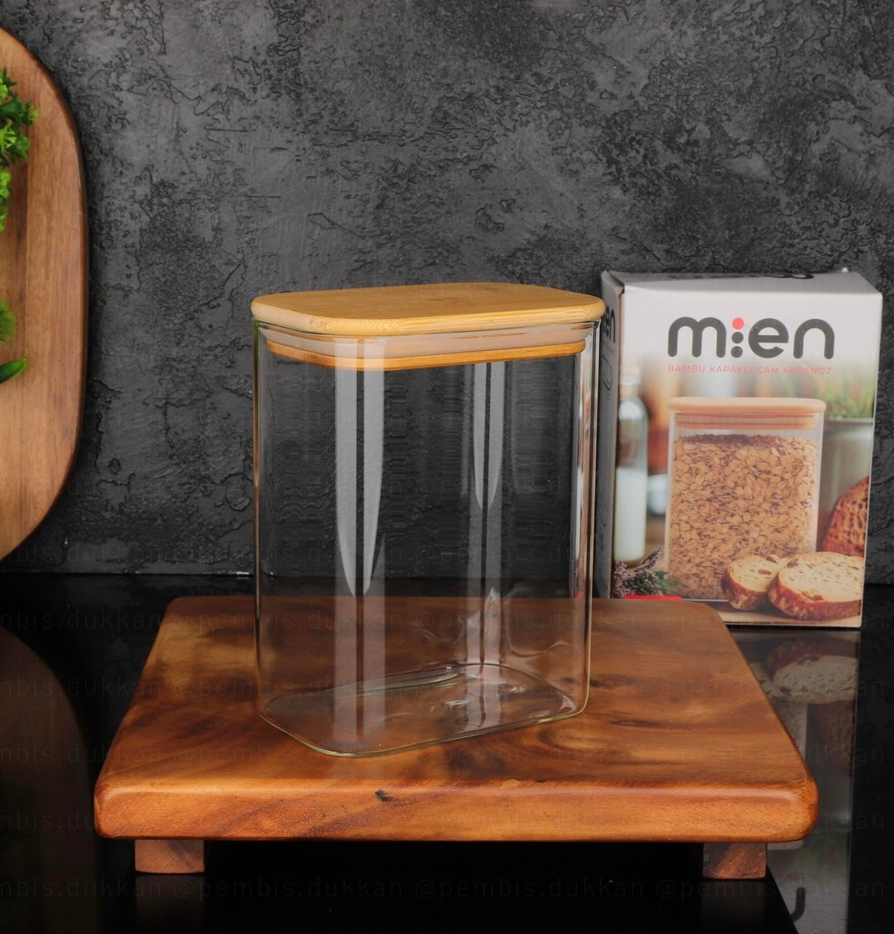 MİEN BAMBU KAPAKLI KAVANOZ 1000ML