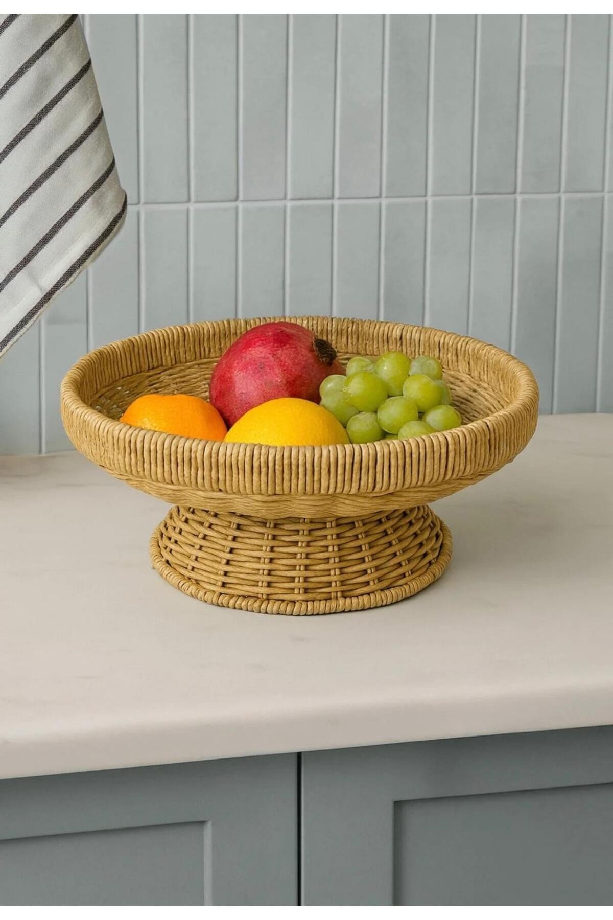Mien Hasır Ayaklı Meyvelik 28 cm 